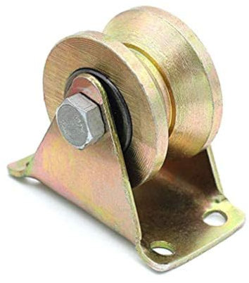 V-Nut Rollen Transportrollen Schiebetor,45# Stahl Laufrolle,Möbelrollen,Schwerlastrollen-Schiebetür-Roller,Farbe Verzinkt,Stahllager,für Industriewagen,Drahtseilschiene,Schiebetür (80mm)