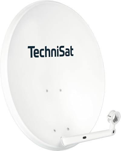 TechniSat TECHNITENNE 70 - Satellitenschüssel, 70 cm digital Sat Anlage | Antenne mit Masthalterung, vorbereitet für die Aufnahme eines 40 mm LNB, Lichtgrau