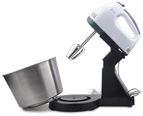 FHKBB Frullatore a Mano Frullatore Elettrico a Immersione Frullino Elettrico Frullino Portatile per Alimenti e Dolci a 7 velocità e Funzione Turbo 180W, 2 fruste, 2 Ganci per impastare