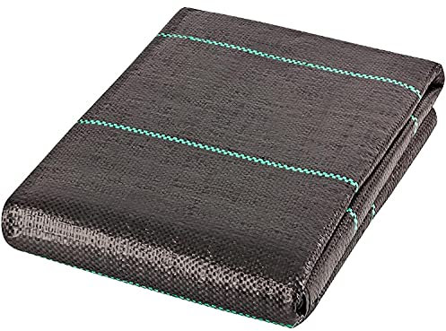 VIROSA Weed Membrane, Heavy Duty Weed Control Fabric Sheet, UV stabilised Weed Barrier Fabric for Gardens, Patios, Flowerbeds, Lawns and Walkways (2M x 10M)