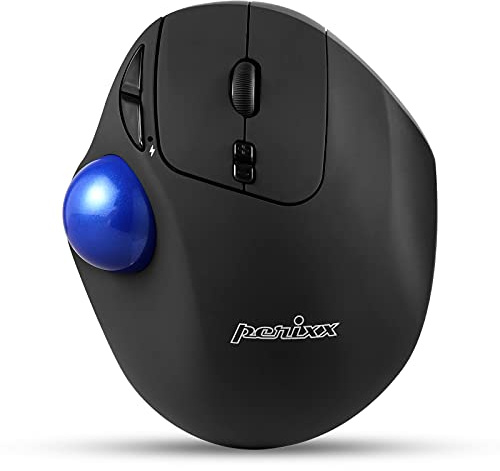 perixx PERIPRO-801 - Souris Bluetooth à Trackball - Ergonomique, 2 Niveaux de DPI, Noire