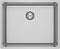 Roca A870P10500 Fregadero 1 Cubeta 500x400x200 sobre o Bajo Encimera, Coleccion Roma, Acero Inox