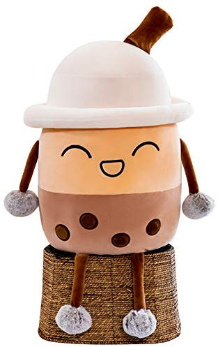 Herbests Bubble Tea Plüschtier,20cm Boba Kuscheltier Milchtee Teetasse Kissen Gefüllte Plüsch Spielzeug Obst Komfort PlüschKissen Weiches Schlafkissen Geburtstagsgeschenk für Kinder Erwachsene