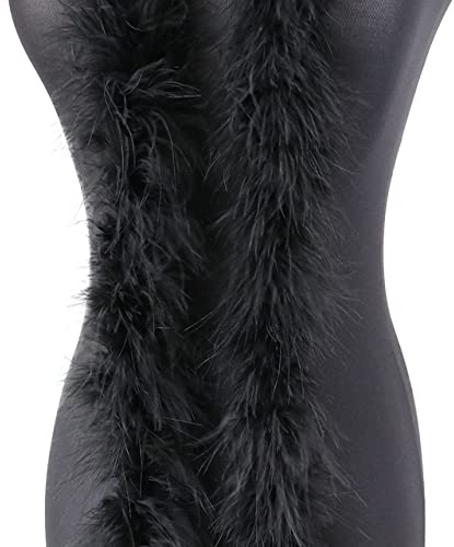 2 Meter Flauschige Marabu-Federboa, 18 g, Truthahn-Strauß-Gefieder, Band zum Basteln, Kleidung, Kleid, Dekoration, Tanz-Requisiten