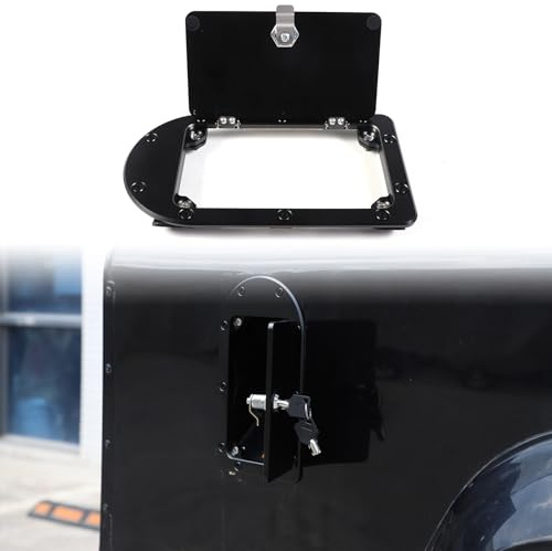 DIYUCAR Auto-Kraftstofftankdeckel, abschließbarer Tankdeckel, Benzin-Gasdeckel mit 2 Schlüsseln, für LR Defender 90 110 130 2004–2019, Aluminiumlegierung, Außenzubehör