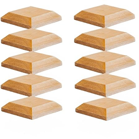 Holzzaunpfostenkappe | passend für 75 x 75 mm Pfosten | unbehandelt | quadratische Pfosten | 10 Stück