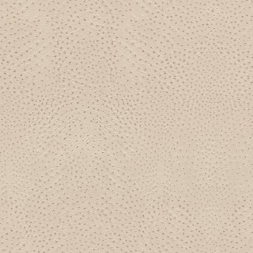 Rasch Tapete 751512 - Beige Vliestapete mit Lederoptik, Straußenleder-Optik aus der Kollektion African Queen III