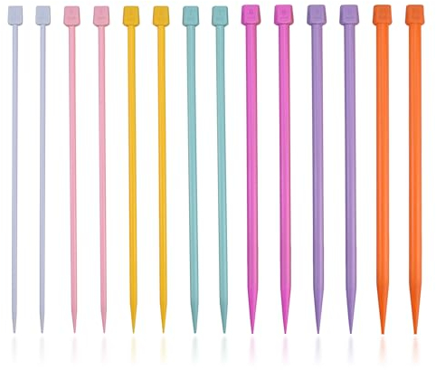 14-Teilige Gerade Stricknadeln, Kinder-Stricknadeln, Handstricknadeln, Schal-Strickset, Strick-Starter-Set Für Anfänger, Dicke Wolle Stricken (Zufällige Farben)