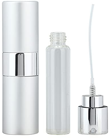 Haofy Flacone Atomizzatore per Profumo Ricaricabile, Flacone Atomizzatore per Profumo Ricaricabile Vuoto 15 Ml Flacone Spray Vuoto per in Uscita (Silver)