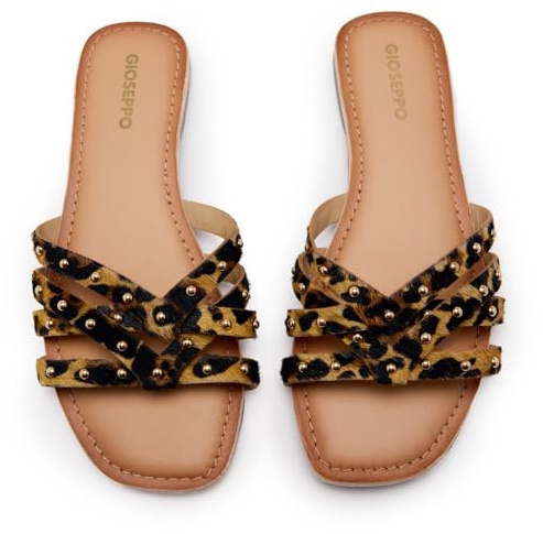 GIOSEPPO Sandali Pelle Leopardo Isabelle, Leopardato, 35 EU