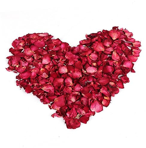 CORHAD 100g Dried Red Rose Petals for Bath and Flower Petals for Body Wash Foot Soak and Garden Fertilizer Fragrant Decorative