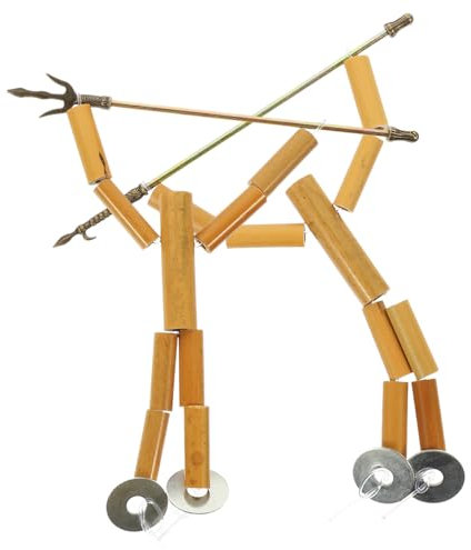 BESTonZON 2 Bamboo Man Materialpaket DIY-spielzeugset Streichkit Mini-Puppen Puppenmaterialien Selber Machen Kinderspielzeug DIY Puppenbausatz Mini-actionfiguren Handpuppen Für Kinder Eisen
