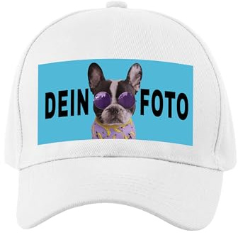 NIMAMA Unisex Erwachsenen Cap Bedrucken Lassen - Mit Wunschfoto personalisiert - Individuell als Geschenk für Herren und Damen selbst gestalten