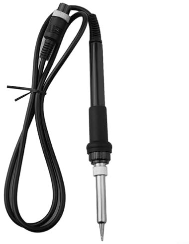 Alanmoship 936 Electric Soldering Iron Station Handle 5 Pin 5 Holes Replacement Tool Heat-Resistant Silicone Grip Long-Life Alloy Tip for DIY Electronics Repair(A)