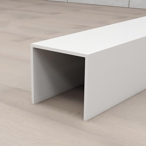 GFLPSQIA Couvercle De Tuyau De Salle De Bain en Forme De U, 30 40 70 100 130 160 CM Boîtier De Tuyauterie/Revêtement De Tube D'étanchéité pour Conduits De Ventilation(L W D 30x3x3cm/11.8x1.2x1.2in)