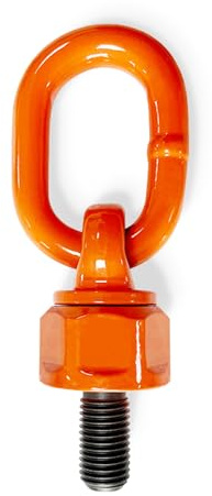 Eye Bolt M10 x 19 Max Load 0.6 Tons Metric Thread Universal Swivel Hoist Rings 360°Rotation Made of Alloy Steel, Tensile Strength > 1080MPa