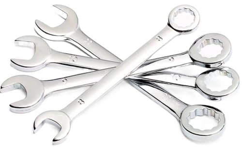 SHUNMIN Set Chiavi Inglese 4-11mm Chiave a Doppio Uso Plum Blossom Chiave Aperta in Lega antiruggine Piccola Scatola Aperta Chiave combinata Facile da riporre Chiavi Inglese(5.5mm-1pcs)
