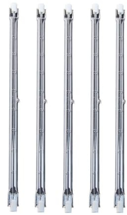 QIROGKC R7S Halogenlampe, 5 Stück, 1000 W, 189 mm, T3 J-Typ, doppelseitige Glühbirnen (2700 K dimmbar) für Landschafts-/Arbeits-/Sicherheitsbeleuchtung, 189 mm, 110 V, 1000 W, 3 Stück