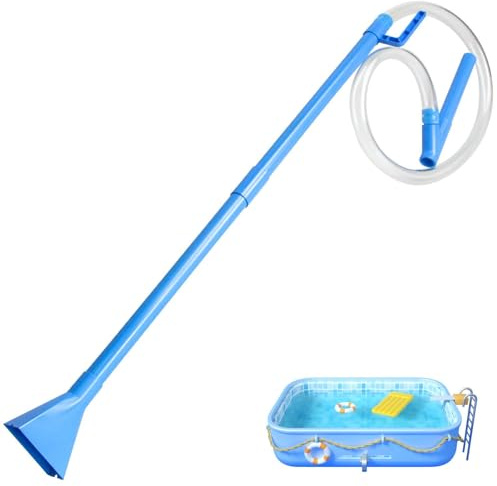 Hydro Sweep Vac Aspirateur de piscine portable, aspirateur de spa manuel réutilisable pour piscines creusées, , piscines gonflables, fontaines de jardin, petits étangs, nettoyage de l'eau