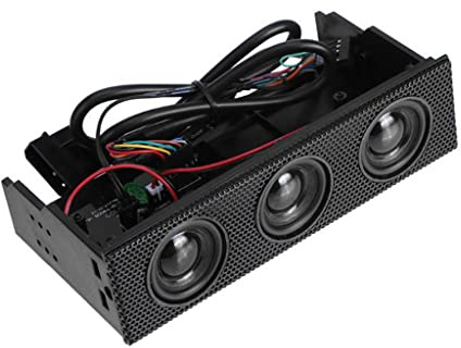 UNTERING Stereo-Surround-Computer für Gehäuse, integrierter Lautsprecher, Diskettenlaufwerk, Frontplatte mit niedrigem Temperaturwiderstand, Front-Panel-Lautsprecher für Computer PC