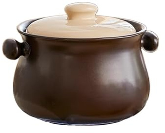 Kasserolle Keramik Kochgeschirr Crock Pot Auflaufformen Küche Eintopf Töpfe for Kochen Hitzebeständiger Topf for Tontopf(6L)
