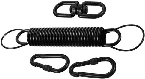 Ensemble de matériel de chaise hamac rotatif robuste avec 1 ressort, 2 boucles, corde, anti-corrosion, accessoires de balançoire d'extérieur, ressort de suspension pour hamac de camping