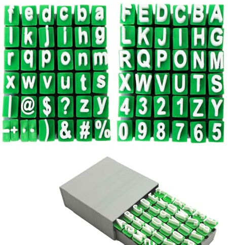 2 timbres lettres alphabet, FORMVERSITY tampons d'argile pochoirs lettres, tampon pour écrire sur céramique Alphabet, pochoirs lettres, set de timbres d'alphabet pour argile et céramique (a-z et A-Z)