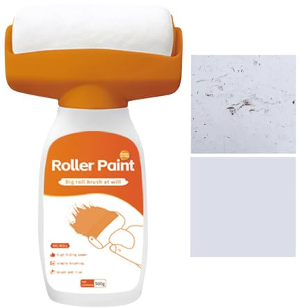 Bohany Rullo per pittura da parete, 2 in 1, per riparazioni, 500 g, portatile, per fai da te, porte, mobili, lavori in legno, bagno, cucina, interni, mobili