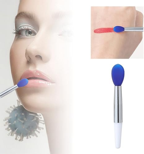 Aplicador de lápiz labial, aplicador de labios de silicona, mini pincel de labios, pincel de labios, pincel de labios, pincel de maquillaje pequeño (D, talla única)