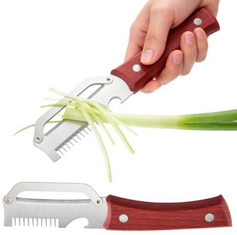 Sbucciatore Multifunzione 3 In 1 - Pelapatate Acciaio | Manico In Legno Ergonomico | Apribottiglie Integrato | Taglia Verdure Per Frutta Patate Radici