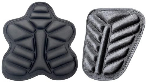Cuscino Sella Moto Antiscivolo, Materassino In Schiuma Traspirante Con Clip Di Fissaggio, Per Guida Comoda E Sicura, 28,5x28 Cm (anteriore) E 22,5x21 Cm (posteriore)