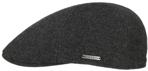 Stetson Texas Wool Gatsby Cap Schirmmütze meliert einfarbig Herren Herbst Winter