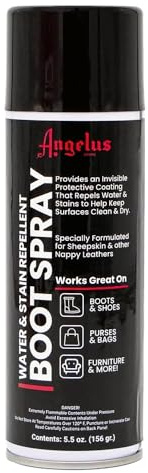 ANGELUS Boot Water Repellant Spray | Waterproofing Spray for Sheepskin, Leather, Suede, Nubuck, & Fabric