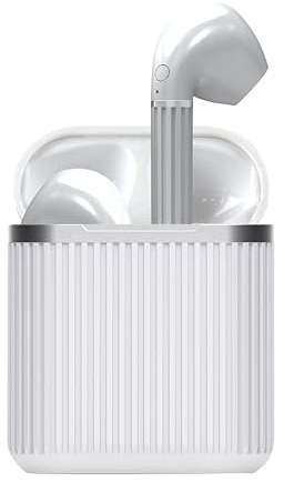 Be Mix - HT1990 Écouteurs Bluetooth sans Fil Rechargeables - Chargeur Induction Inclus - Compatibles Smartphones - Musique et Appels - Taille Unique - Couleur Blanche