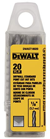 DEWALT DWAST18020 Lot de 20 embouts de découpe standard pour cloison sèche 1/8
