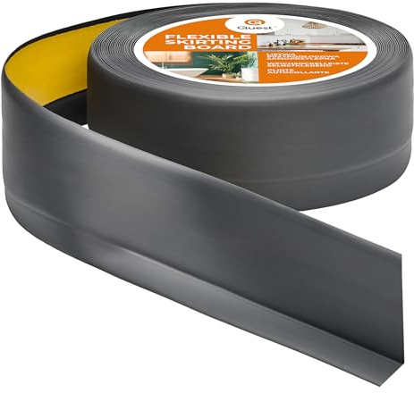 Quest Weichsockelleiste PVC 50x20 mm selbstklebend - Anthrazit, 10 m