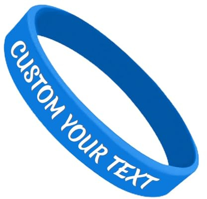 Braccialetti in Silicone Personalizzati, Braccialetti in Gomma Personalizzati, Braccialetti con Cinturini in Gomma Personalizzabili per Eventi, Supporto, Feste,Sportive