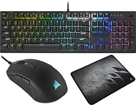 Corsair Pro Gaming Bundle New 2021 Edition: K60 RGB Pro Keyboard, M55 RGB PRO Mouse & Gaming Mouse Pad