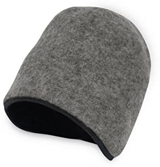 Ehrenkind® Walkmütze aus Bio-Wolle & Bio-Baumwolle | Standard 100 by Oeko-TEX | Hellgrau 41/43