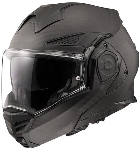 LS2 Helmets Advant X Carbon Modular Helmet (Matte Black - Large)
