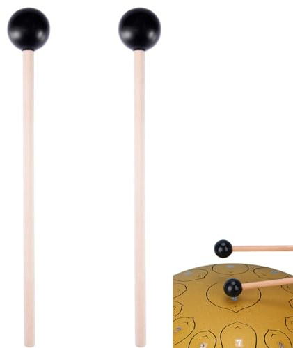 GNALIA 1 Paar Gummi Xylophon Mallet Percussion mit Holz Griff Schlägel Percussion Sticks Gummi Schlägel Sticks mit Holz Griff
