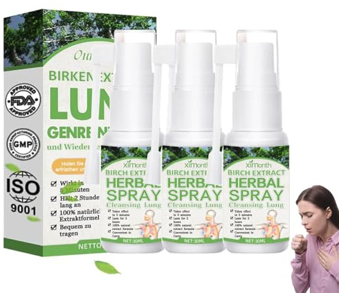 3 StüCk 30ml Lungenreinigungsspray Herbal Spray KräUterlungenreinigungsspray Our-Lyard KräUterlungenreinigungs- Und Reparaturspray Lungenreinigung Spray Lungenreinigung