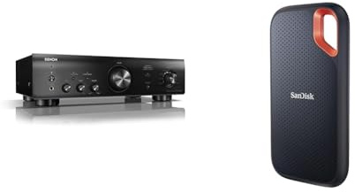 Denon PMA-600NE Vollverstärker mit 70W pro Kanal und Bluetooth & SanDisk Extreme Portable SSD 2 TB Schwarz