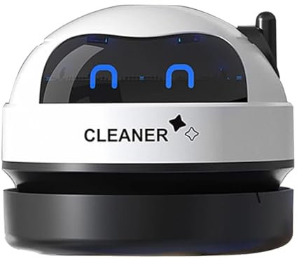 Nuytghr Desk Vacuum - Automatic Vacuum Robot for Desk | Desktop Vacuum Cleaner USB Charging with Vacuum Nozzle, Detachable Design, Portable Keyboard Vaccum Cleaner for Crumbs