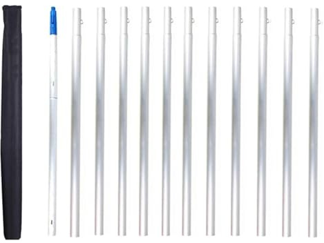 1-12m Verlängerungsstange, Teleskopstange, Aluminium-Teleskopstange, wassergespeiste, ausziehbare Bürste für die Reinigung von Photovoltaik- und Solarpanels(1200cm/39.4ft)