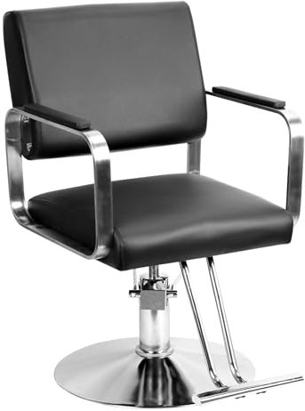mufojyez Hydraulischer Friseurstuhl, Friseurstuhl für Friseursalon, ergonomischer Friseurstuhl, verstellbare Höhe, Friseurstuhl, Spa-Beauty-Ausrüstung für Haarstylisten, Frauen und Männer, maximale