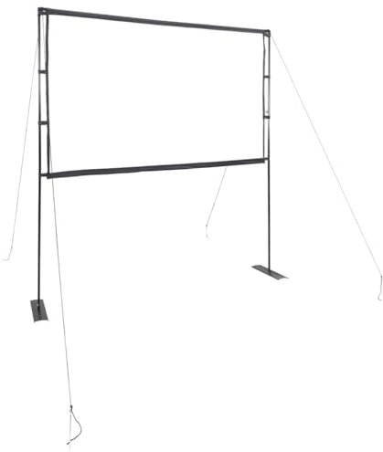 vidaXL Schermo di Proiezione con Supporti 100 Pollici 16:9, schermo del proiettore, schermo manuale del proiettore, schermo di presentazione dell'ufficio