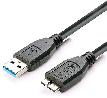 AlyKets Câble Micro USB 3.0, USB 3.0 Type A mâle vers Micro B Câble Compatible avec WD My Passport and Elements Disque dur externe portable, pour Toshiba, Seagate, Samsung, caméra disque dur Et Autres