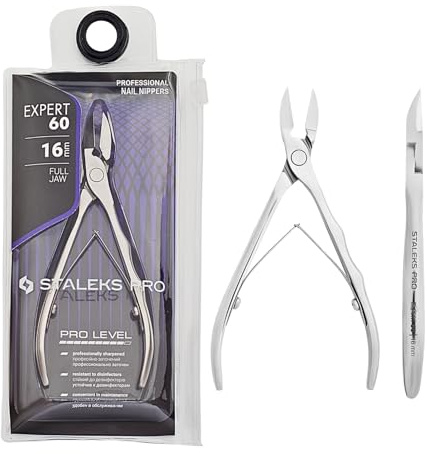 STALEKS PRO by Natury Nails Professionelle Nagelzange, 16 mm, speziell für Pediküre, Edelstahl, Expert 60-16