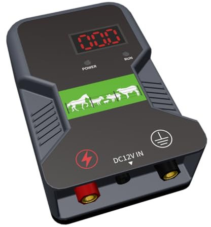 Elektrozaungerät 15KM Weidezaungerät 230V Elektrozaun 2J 12kV Elektrischer Weidezaun für Schafe Rinder Pferde Pony Hund Schaf Gartenzaun électrique Weidezaungerä Stromzaun Weidezaun Hochspannungs Zaun